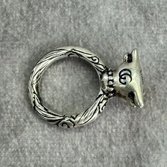 Gucci Anger Forest 925 Silver Bull Ring 6 - Picture 6 of 10